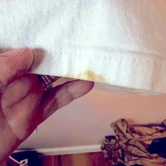 George Straight Leg Painters Cargo Jeans Women's Size 12 White Mid Rise - Picture 6 of 6